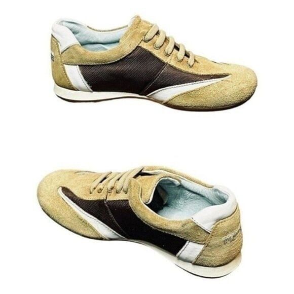 Roberto Cavalli Brown Suede and Leather Kicks sz 3.5 - Picture 2 of 7